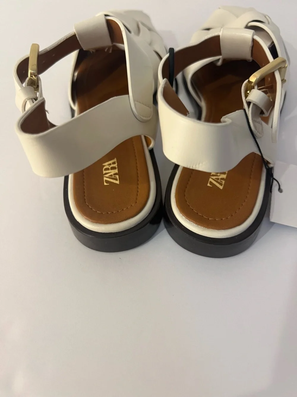 ZARA FLAT FISHERMAN SANDALS NWT 7.5 (38) - Picture 10 of 13